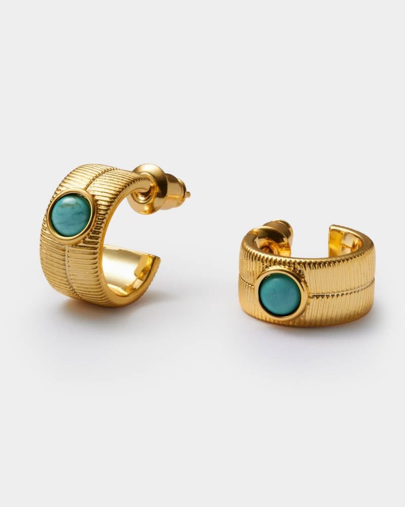 Katie Loxton Birthstone Hoop Earrings | December | Turquoise