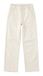 Risen Slouchy Ankle Baggy Pants | Ivory — Front view