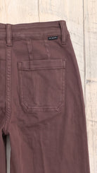 Risen Tummy Control Mid Rise Wide Leg Wide Hem Pants — Back pocket detail
