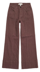 Risen Tummy Control Mid Rise Wide Leg Wide Hem Pants — Front view