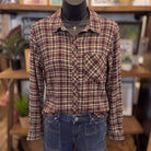 Be Cool Plaid Flannel Shirt | Plum — Front view