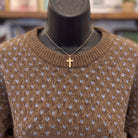 Be Cool Polka Dot Sweater | Brown — Detail close-up