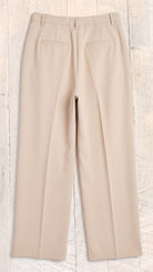 Wide Leg Trouser Pants | Khaki — Back view