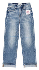 Risen High Rise Ankle Wide Cuffed Jeans | Medium — Front view