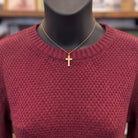 Round Neck Midweight Sweater | Cabernet — Detail close-up