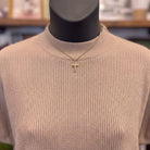 Mock Neck Short Sleeve Sweater | Ash Mocha — Detail close-up