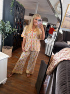 Farm Girl Luxe PJ Set | Bee — Worn by model