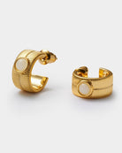 Katie Loxton Birthstone Hoop Earrings | April | Rock Crystal